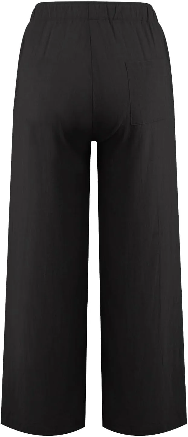 ADHOWBEW Linen Pants for Women Lounge Stretch High Waisted Dressy Petite Casual Flowy Plus Size Work Cotton Casual Pants