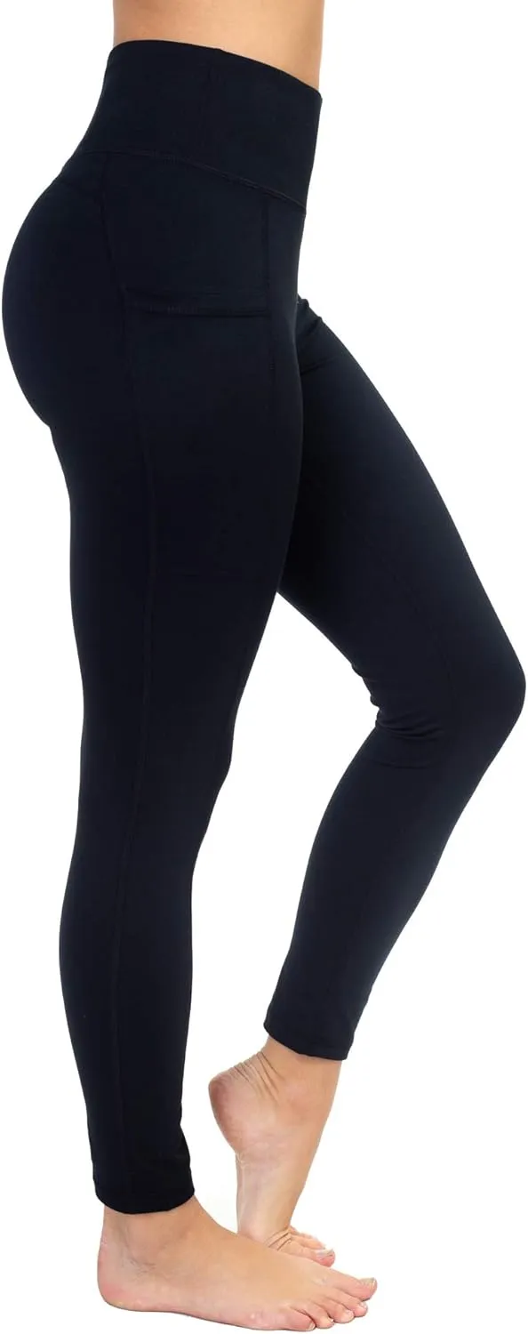 AEKO Yoga Power Flex Fit Running Pants Workout Leggings 4 Way Stretch for Women