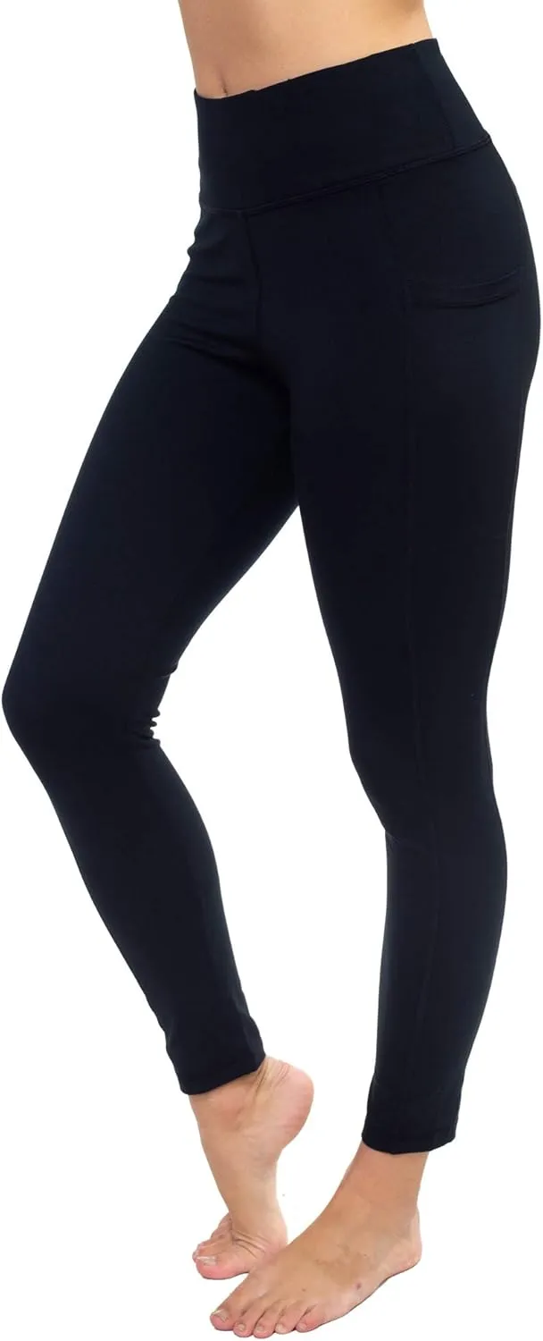 AEKO Yoga Power Flex Fit Running Pants Workout Leggings 4 Way Stretch for Women