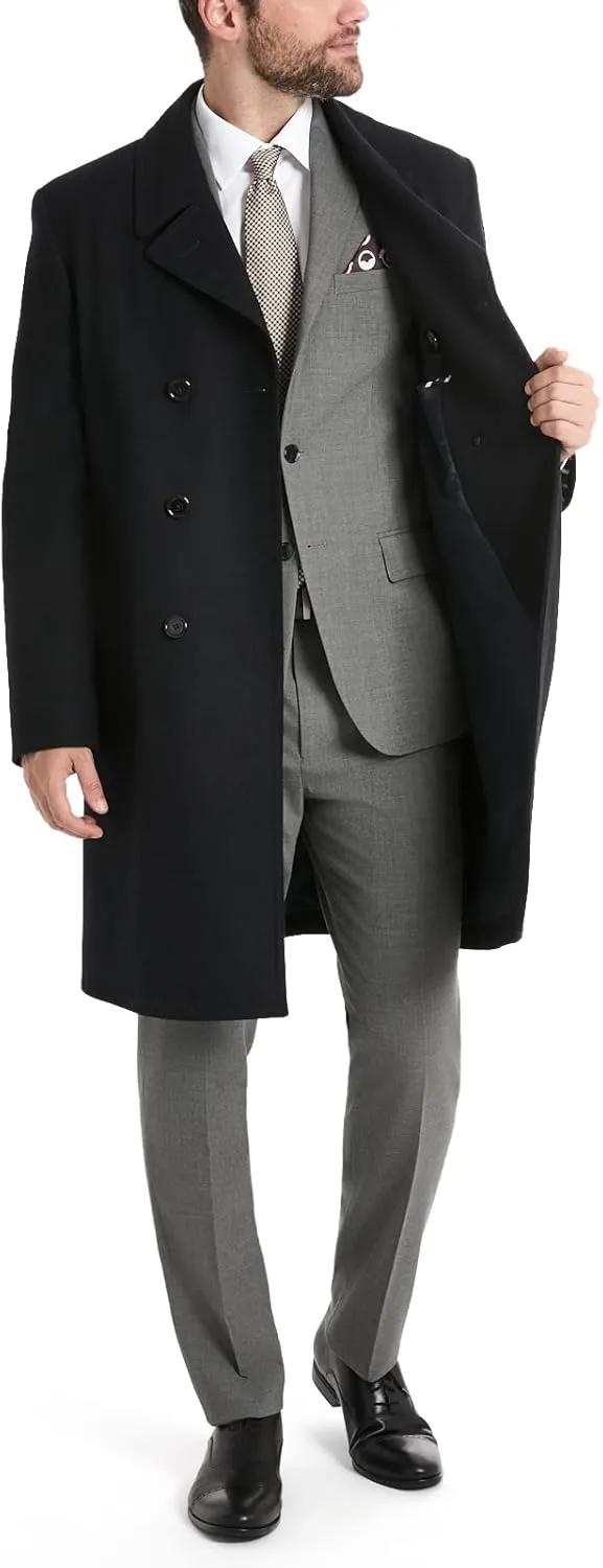 Ben Sherman Men's Brenton Double Breasted Wool Overcoat