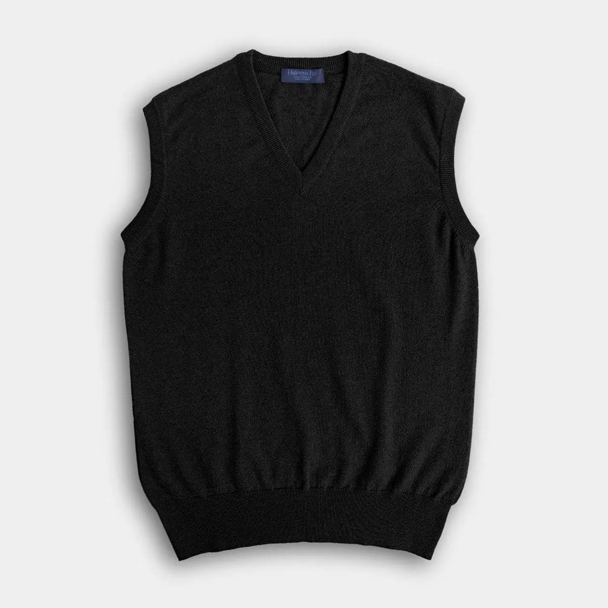 Black V-Neck Cashmere Slipover