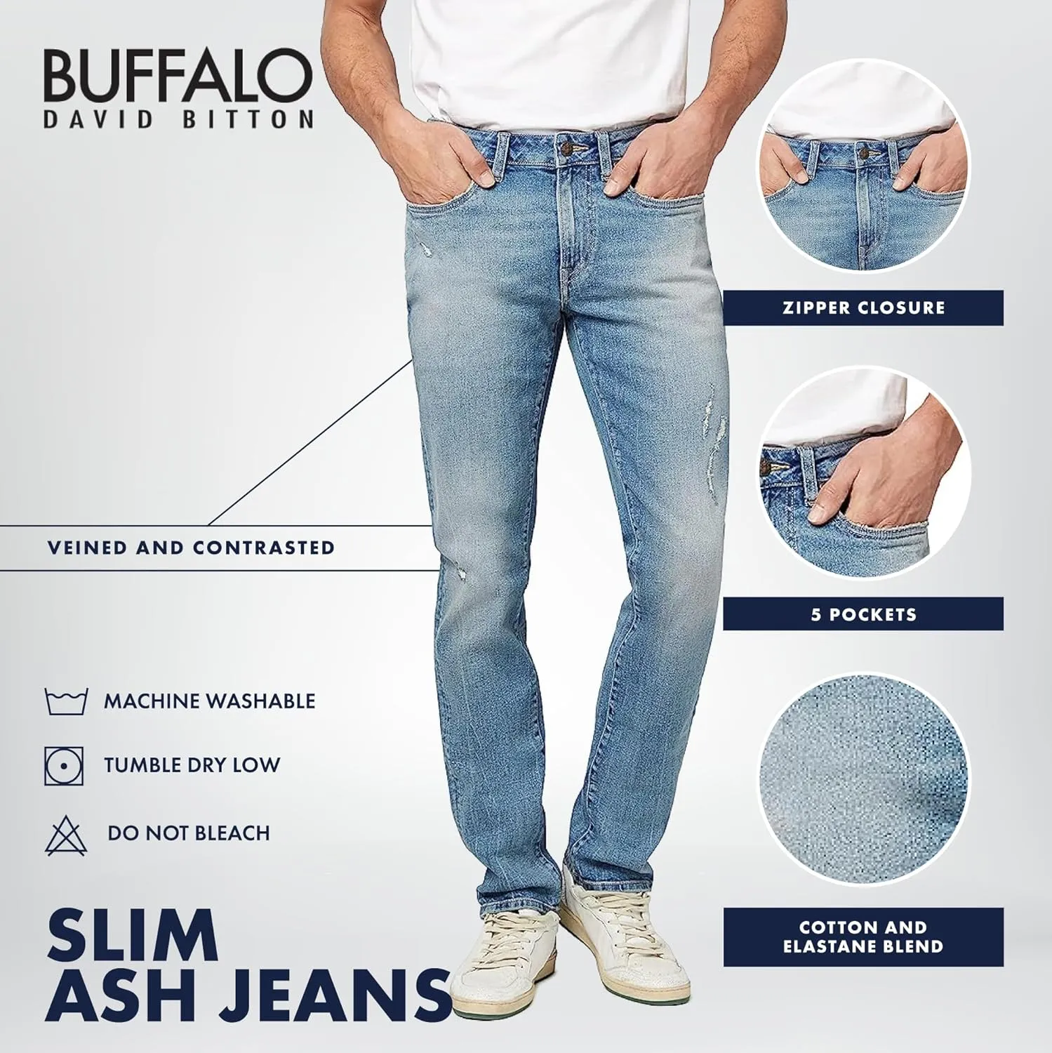 Buffalo David Bitton Men's Slim Ash Jeans
