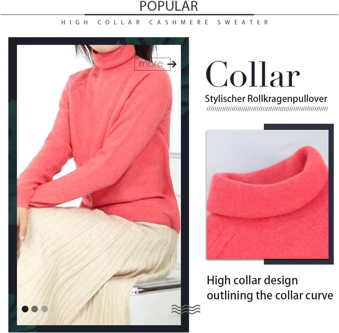 Cashmere Sweaters for Women,100% Cashmere Long Sleeve Sweaters Crew Neck Solid Pullover Jumpers Tops