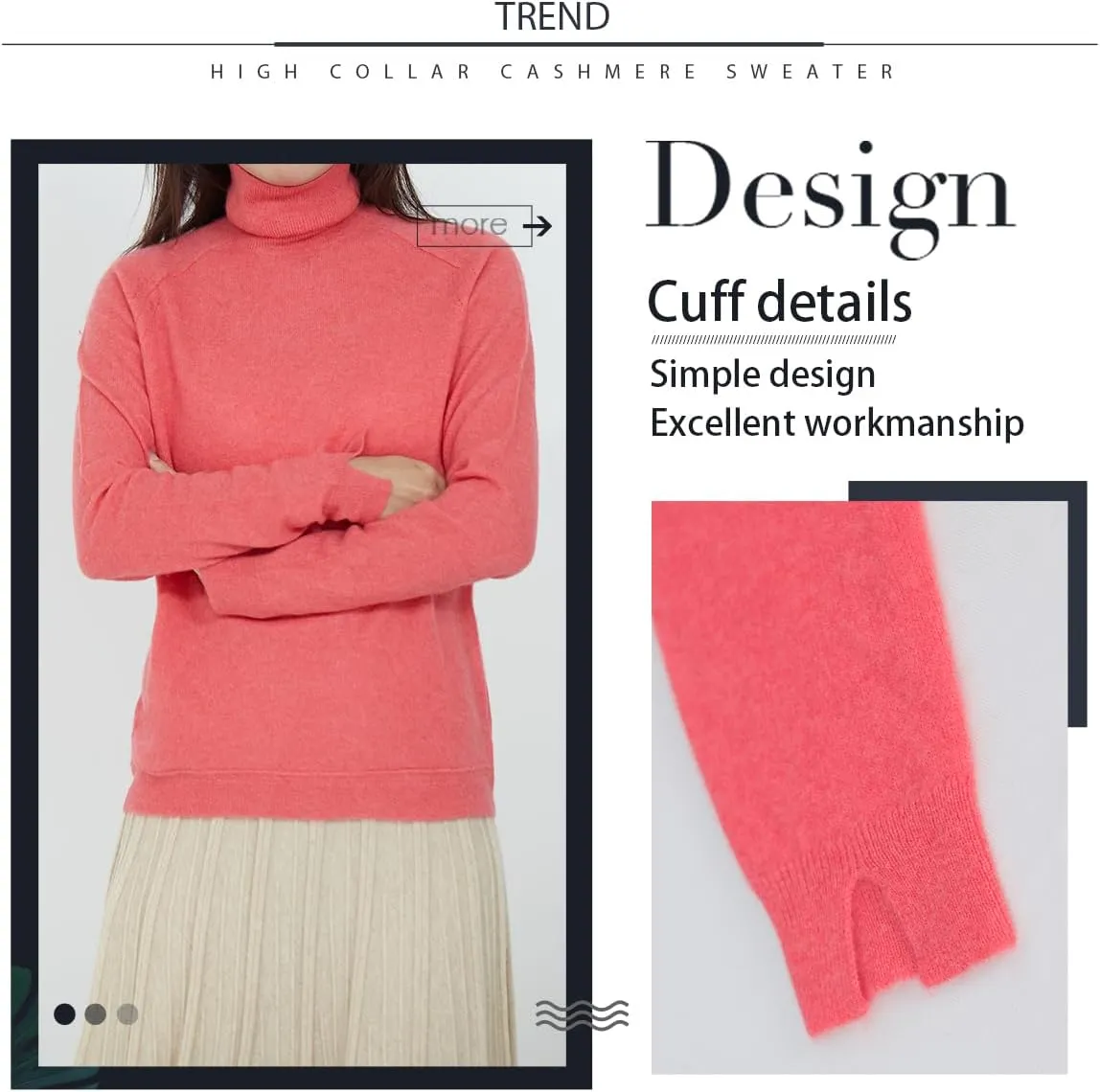 Cashmere Sweaters for Women,100% Cashmere Long Sleeve Sweaters Crew Neck Solid Pullover Jumpers Tops