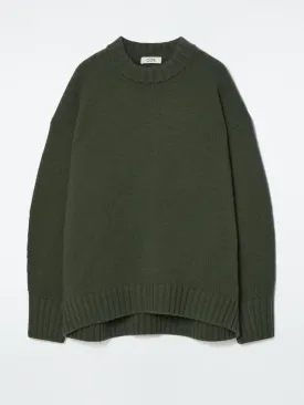 Chunky pure cashmere crew-neck jumper