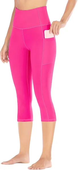 Ewedoos Capri Leggings for Women High Waisted Yoga Pants for Women with Pockets Tummy Control Workout Leggings Yoga Capris