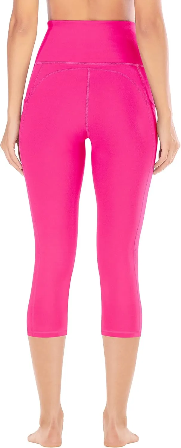 Ewedoos Capri Leggings for Women High Waisted Yoga Pants for Women with Pockets Tummy Control Workout Leggings Yoga Capris