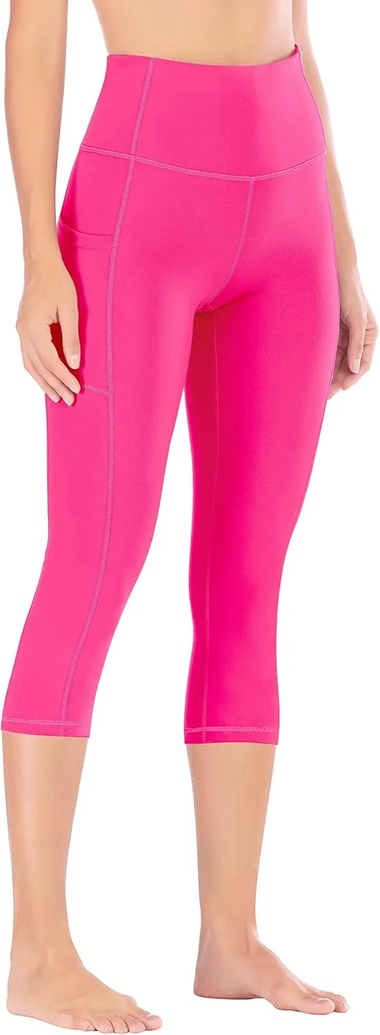 Ewedoos Capri Leggings for Women High Waisted Yoga Pants for Women with Pockets Tummy Control Workout Leggings Yoga Capris