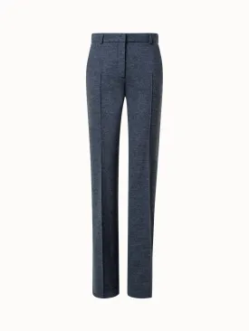 Felted Wool Jersey Straight Leg Pants