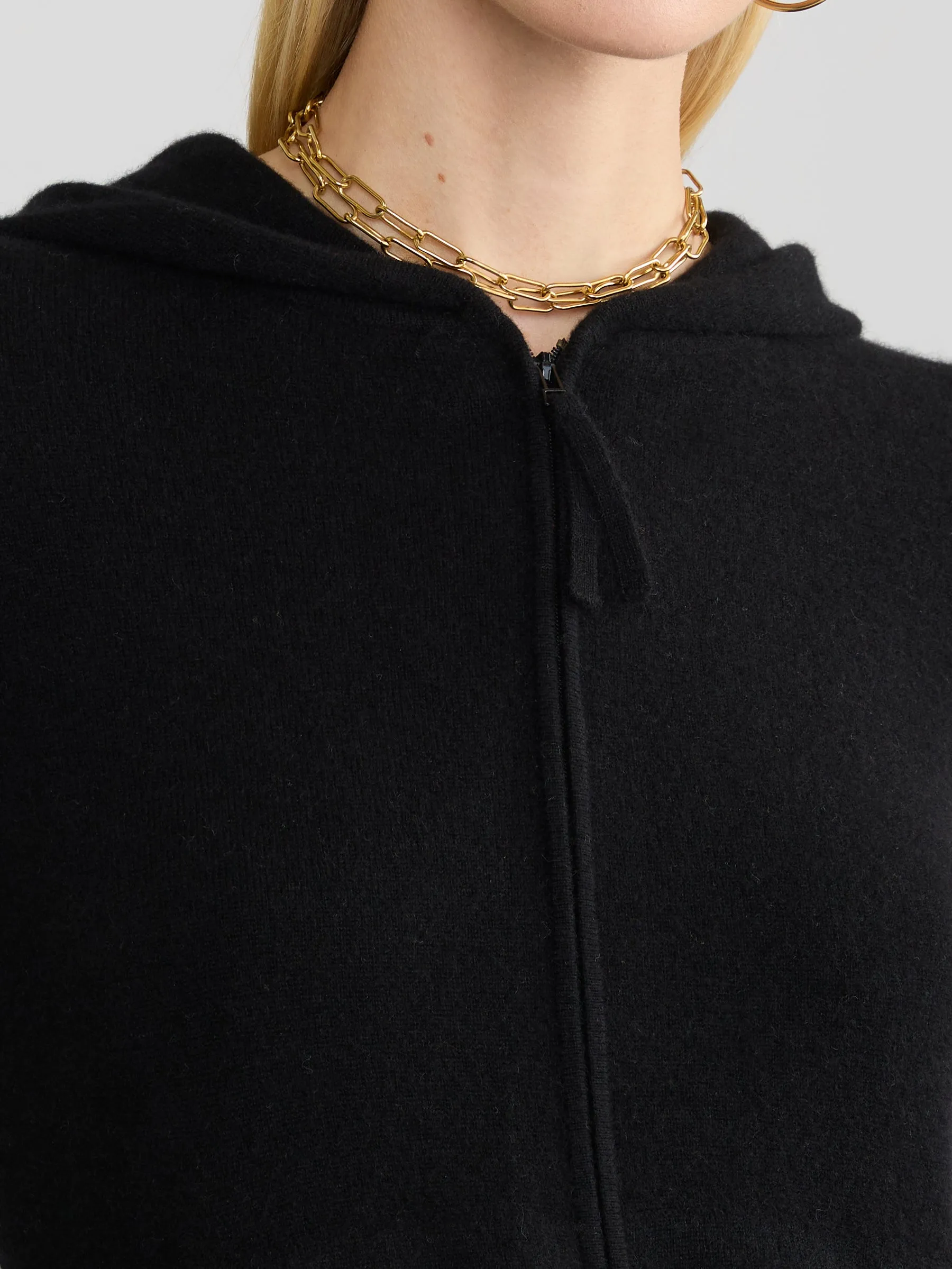 FITTED CASHMERE HOODIE