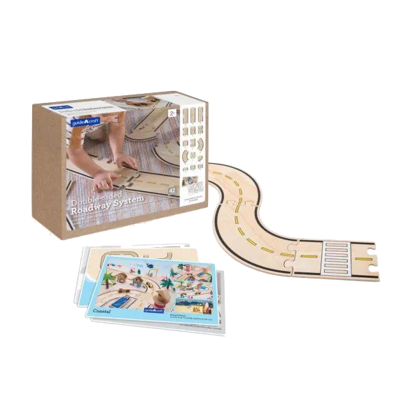 Guidecraft Double-Sided Roadway System – 42 pc. set