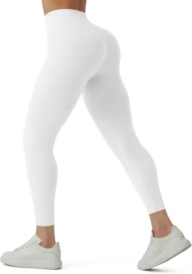 High Waisted Leggings for Women - No Front Seam Tummy Control Soft Yoga Pants for Workout Athletic Seamless Leggings