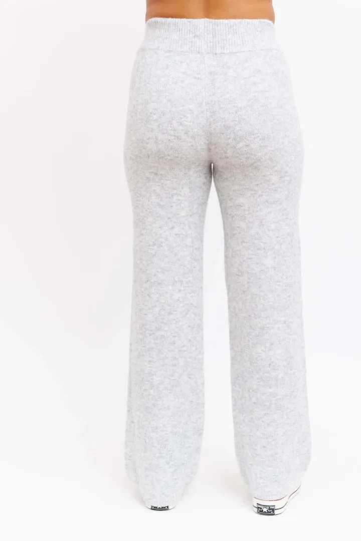 Loren Wide Leg Pant in Light Heather Grey - VARIOUS SIZES