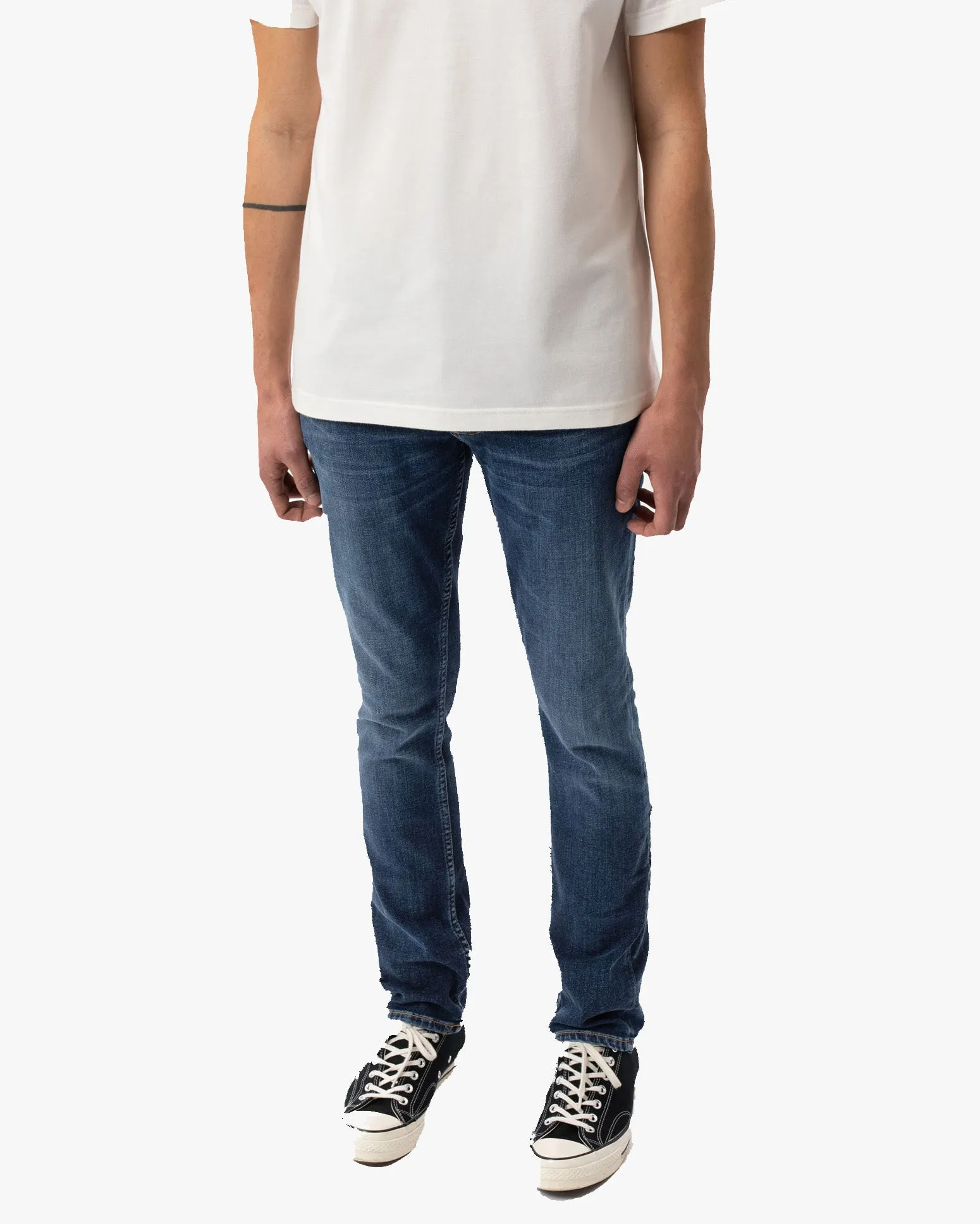 Nudie Grim Tim Slim Straight Mens Jeans - Indigo Myth