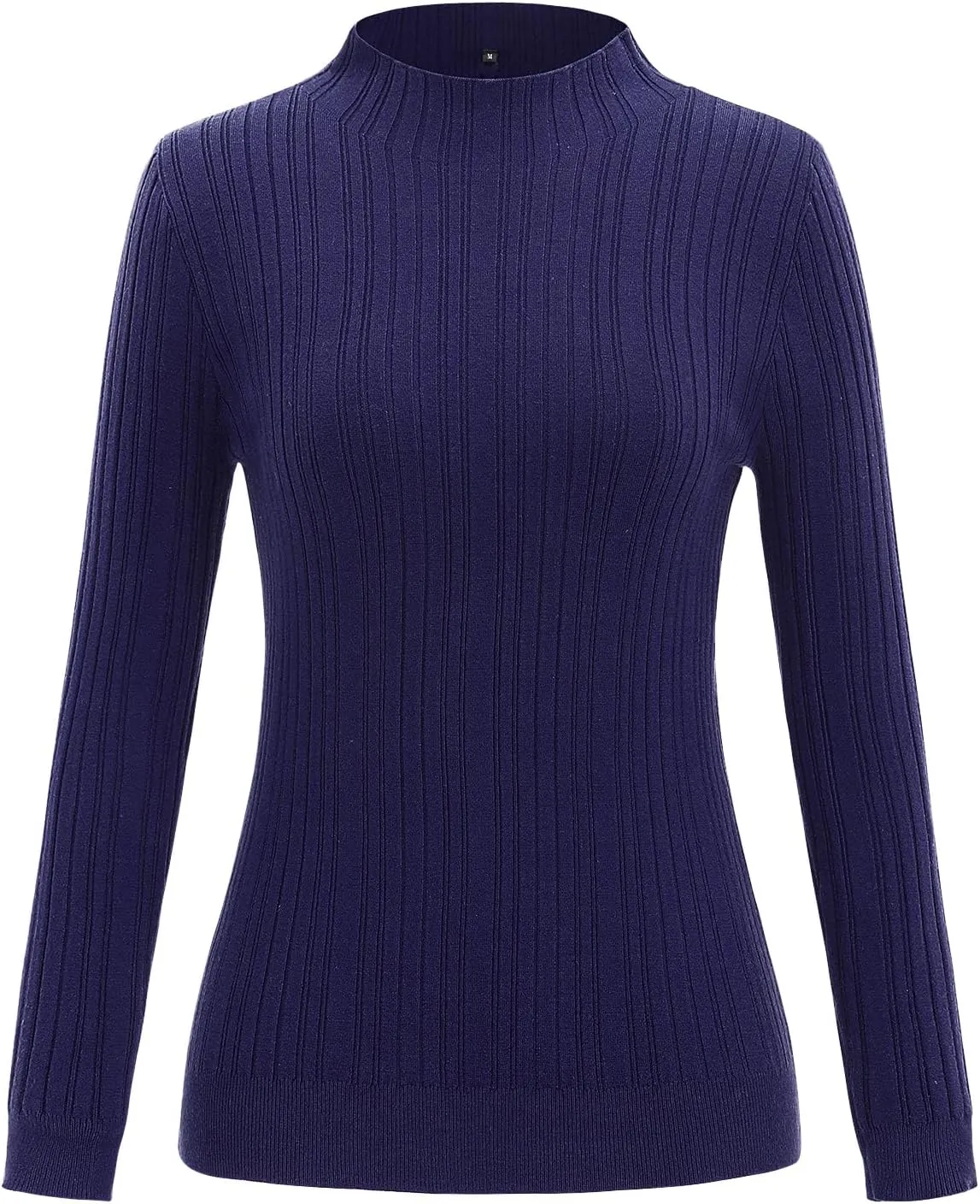 OUGES Womens 2024 Spring Summer Tops Basic Slim Fit Sweaters Turtleneck T Shirts Business Casual Outfits