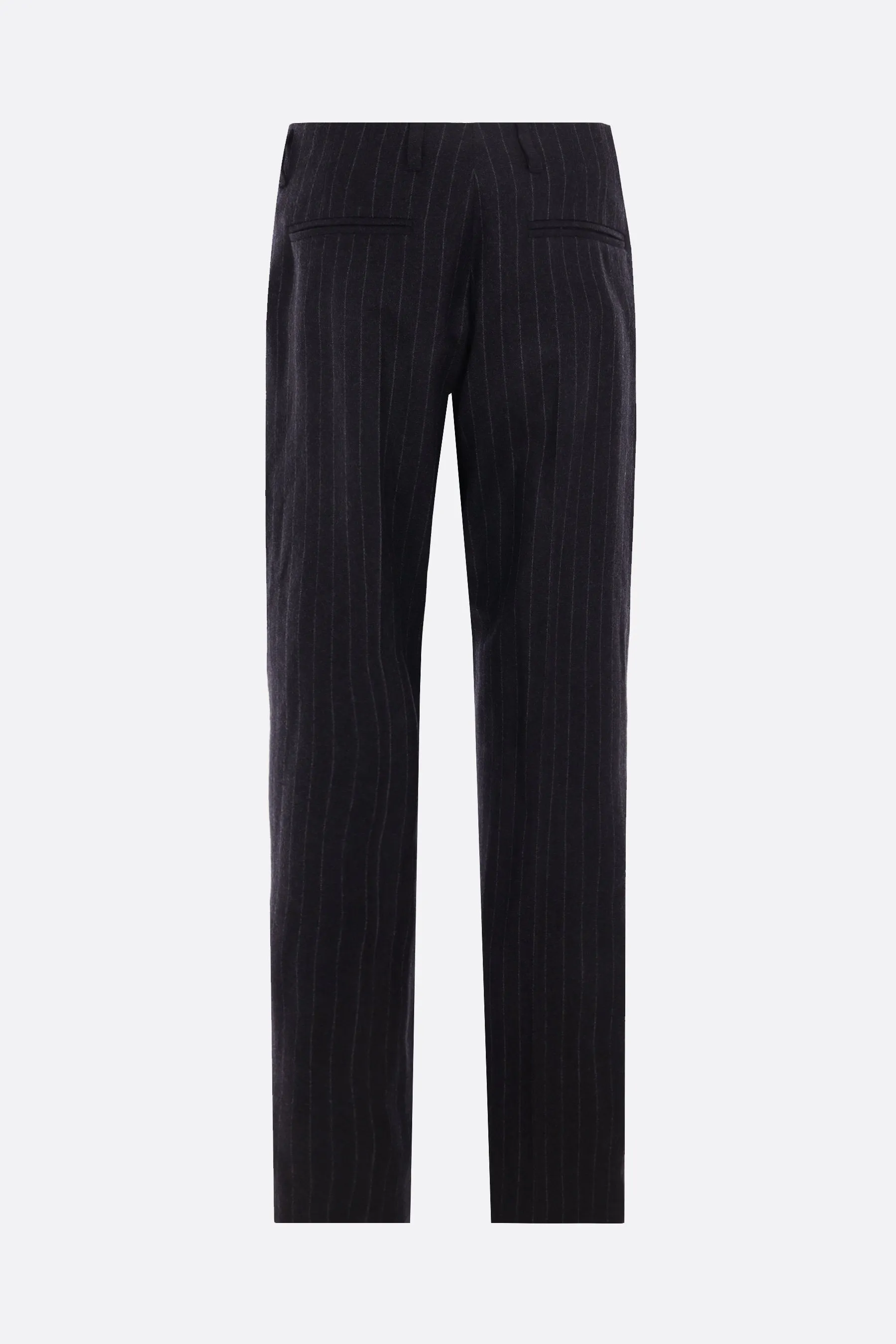 Paola pinstriped wool straight-leg pants