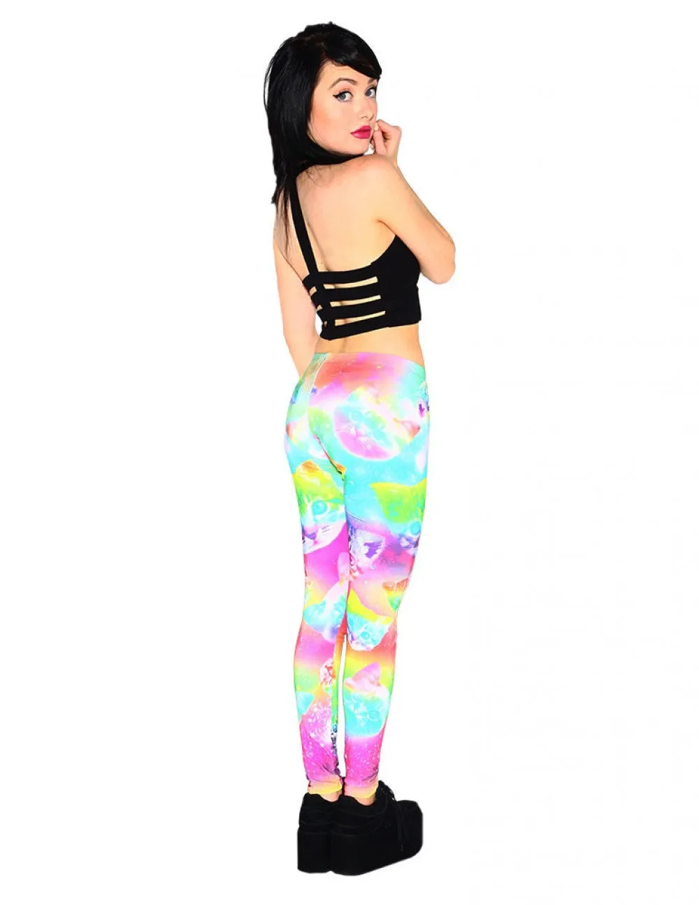 Rainbow Space Cat Leggings