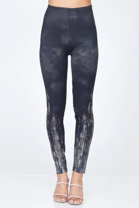 Reverse Dye Ink Blot Printed Leggings
