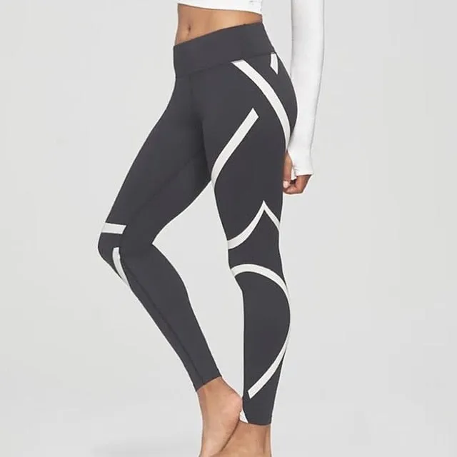 VenusFox Digital Print Skull&flower Black Leggings