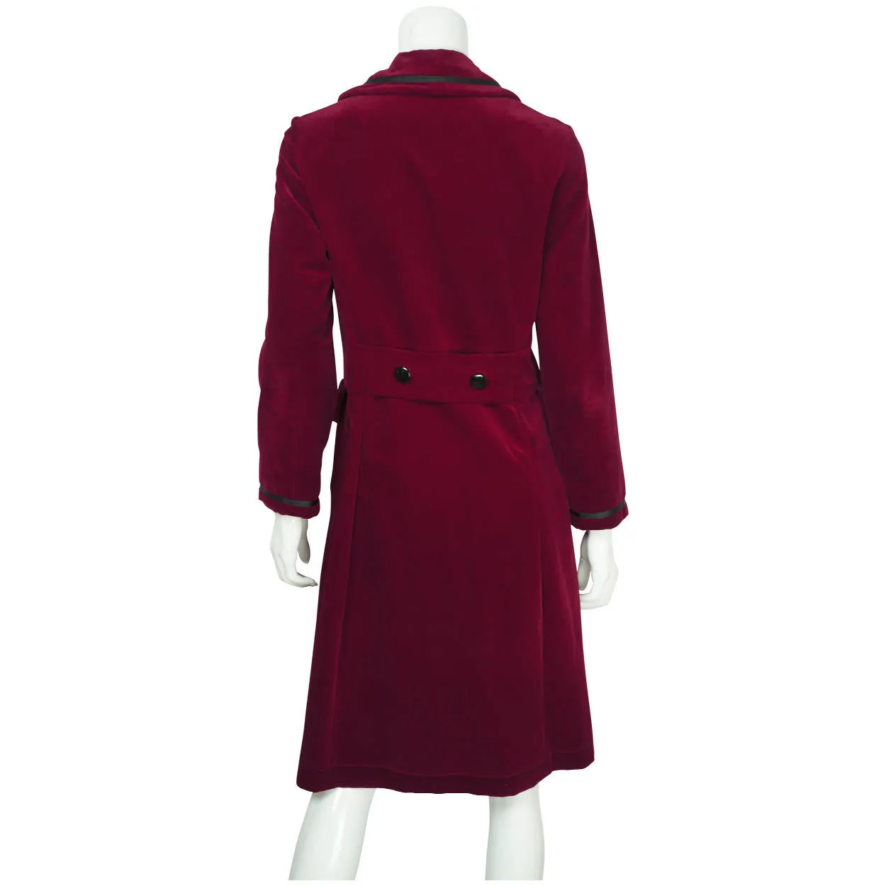 Vintage 70s Marielle Fleury Red Velvet Coat by Rainmaster M