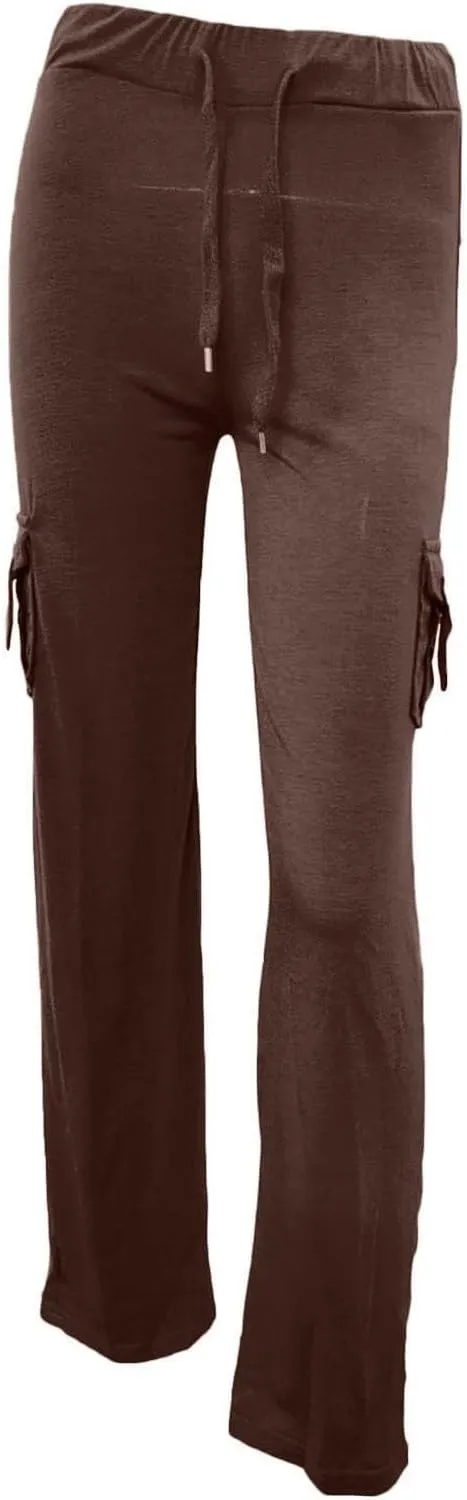 Women's Cargo Yoga Leggings High Waist Workout Butt Lifting Leggings Tummy Control Running Sports Pants with Pockets