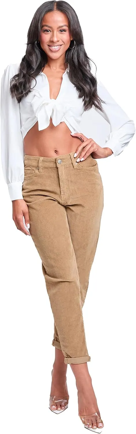 YMI Jeans Women's Corduroy Mom Fit Pants