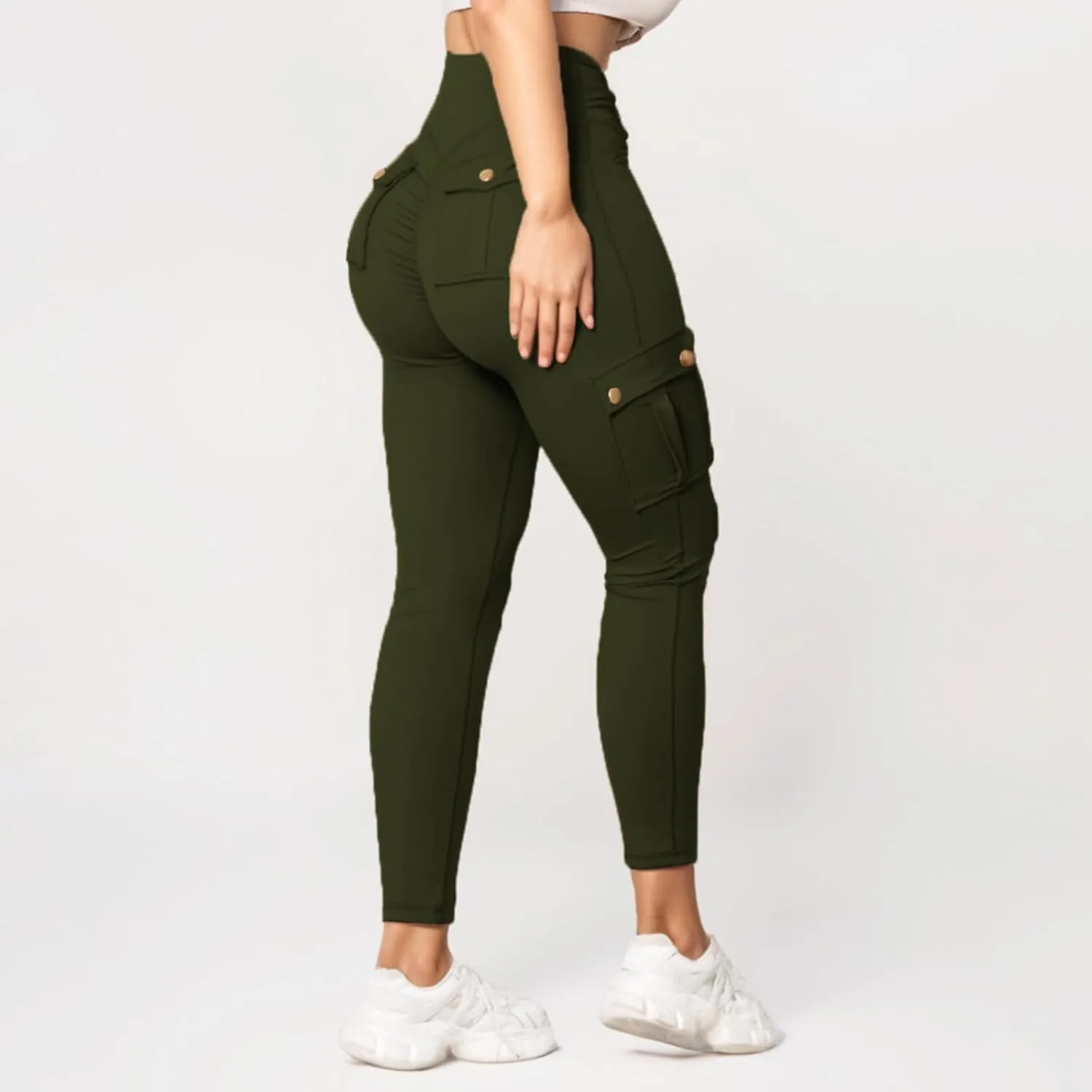 Yoga Cargo Pants for Women High Waisted Cargo Bootcut Yoga Pants with Pockets Summer Flare Cargo Workout Pants Fall