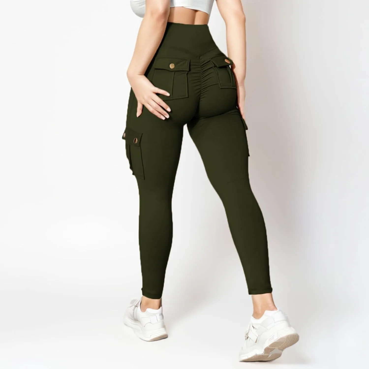 Yoga Cargo Pants for Women High Waisted Cargo Bootcut Yoga Pants with Pockets Summer Flare Cargo Workout Pants Fall
