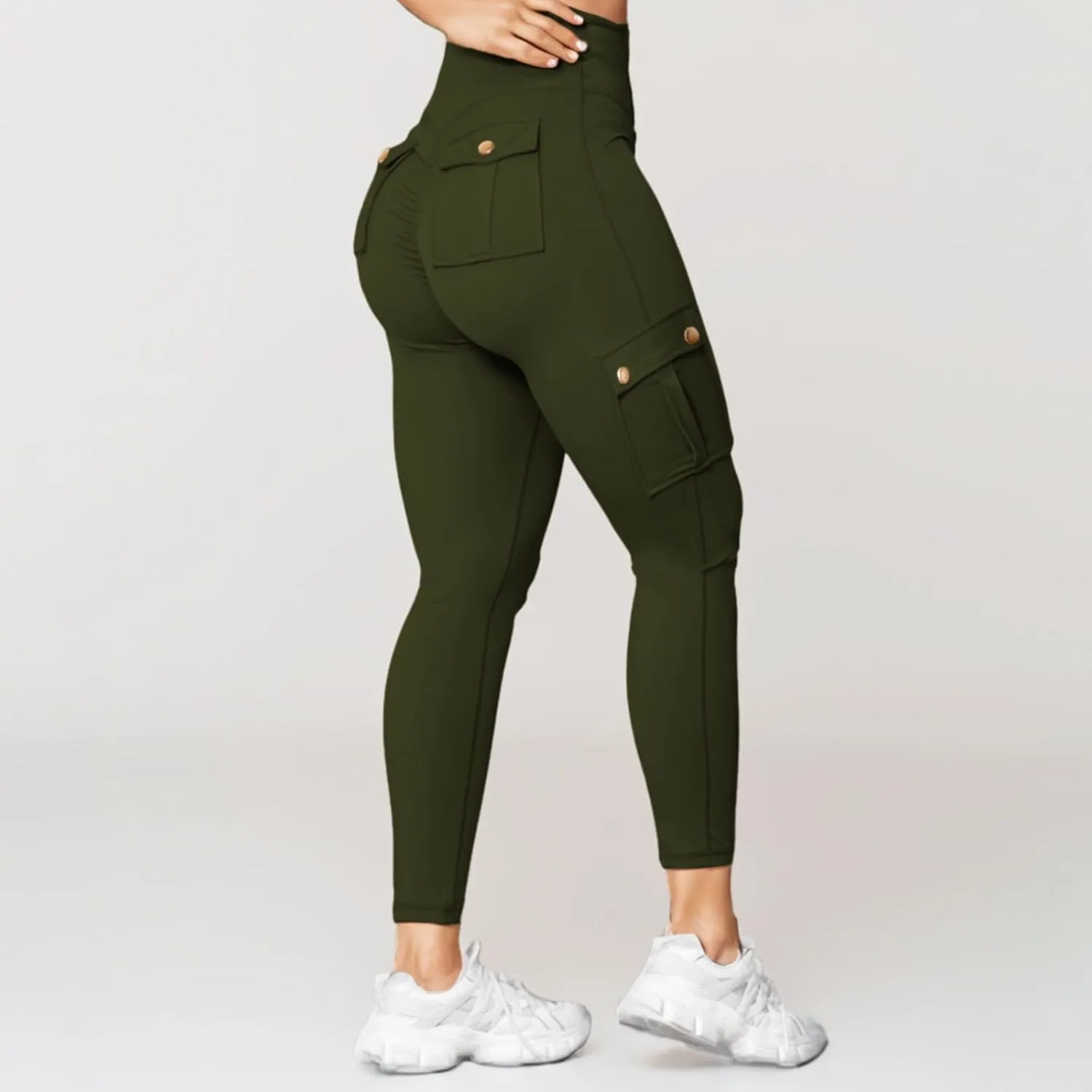 Yoga Cargo Pants for Women High Waisted Cargo Bootcut Yoga Pants with Pockets Summer Flare Cargo Workout Pants Fall