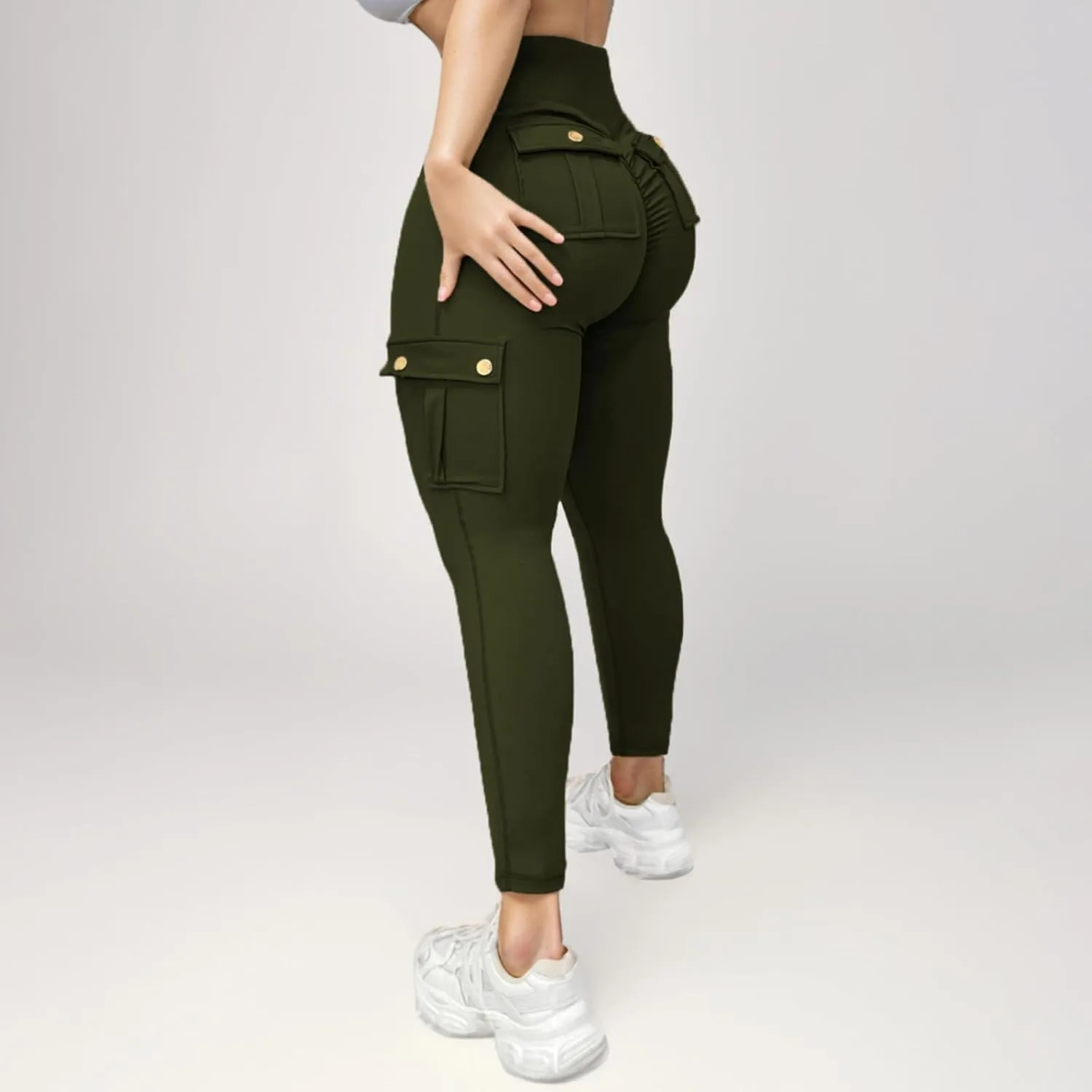 Yoga Cargo Pants for Women High Waisted Cargo Bootcut Yoga Pants with Pockets Summer Flare Cargo Workout Pants Fall