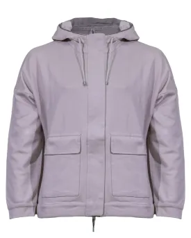 Zip-Snap Hoodie Jacket